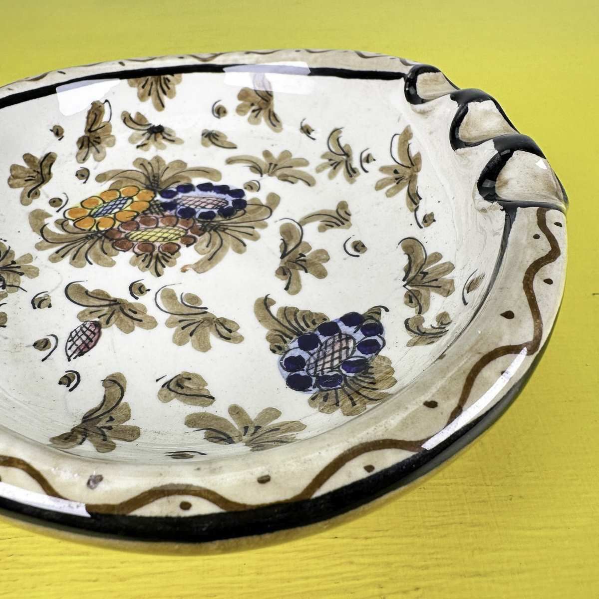 Faience Ceramic Ashtray photo for sale