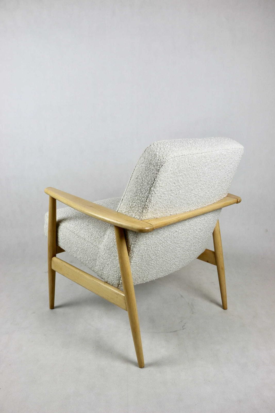 Classic Armchair Gfm63 Designed By Kedziorek Ivory Boucle photo buy