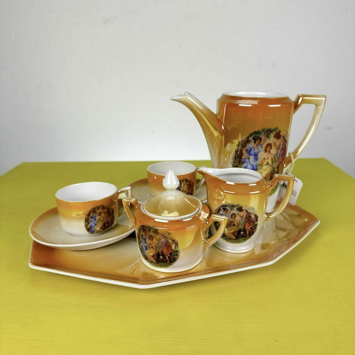 Vintage Union T Czech Slovakian Porcelain Coffee Service