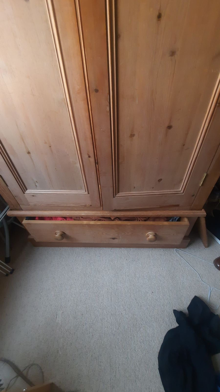 Solid Pine Waxed Wardrobe photo furniture