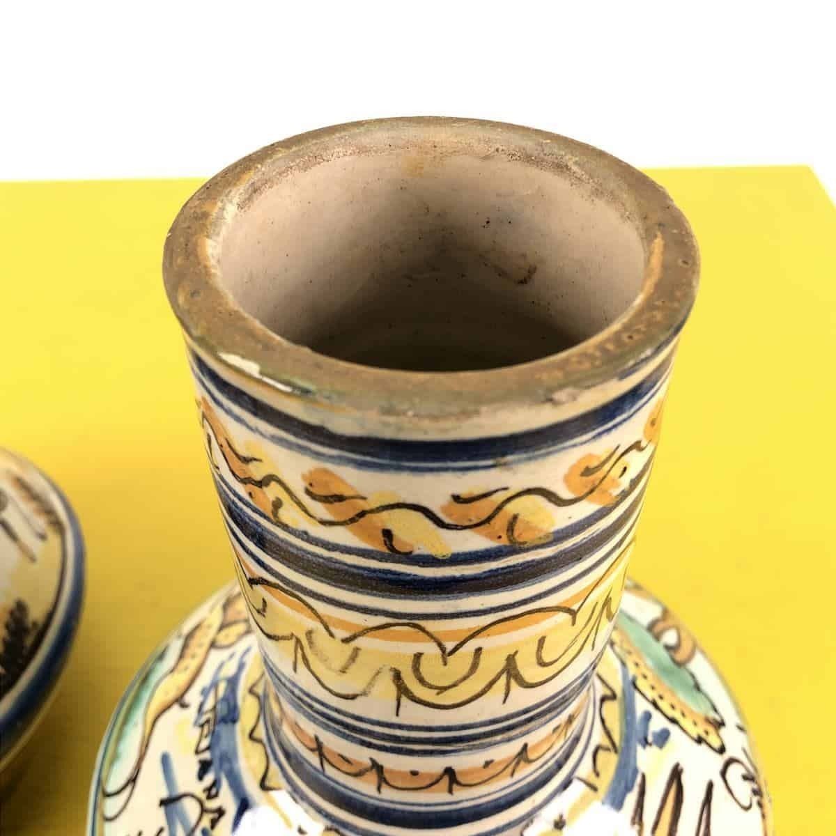 Home Decor Pair Of Glazed Terracotta Vases, Triana photo