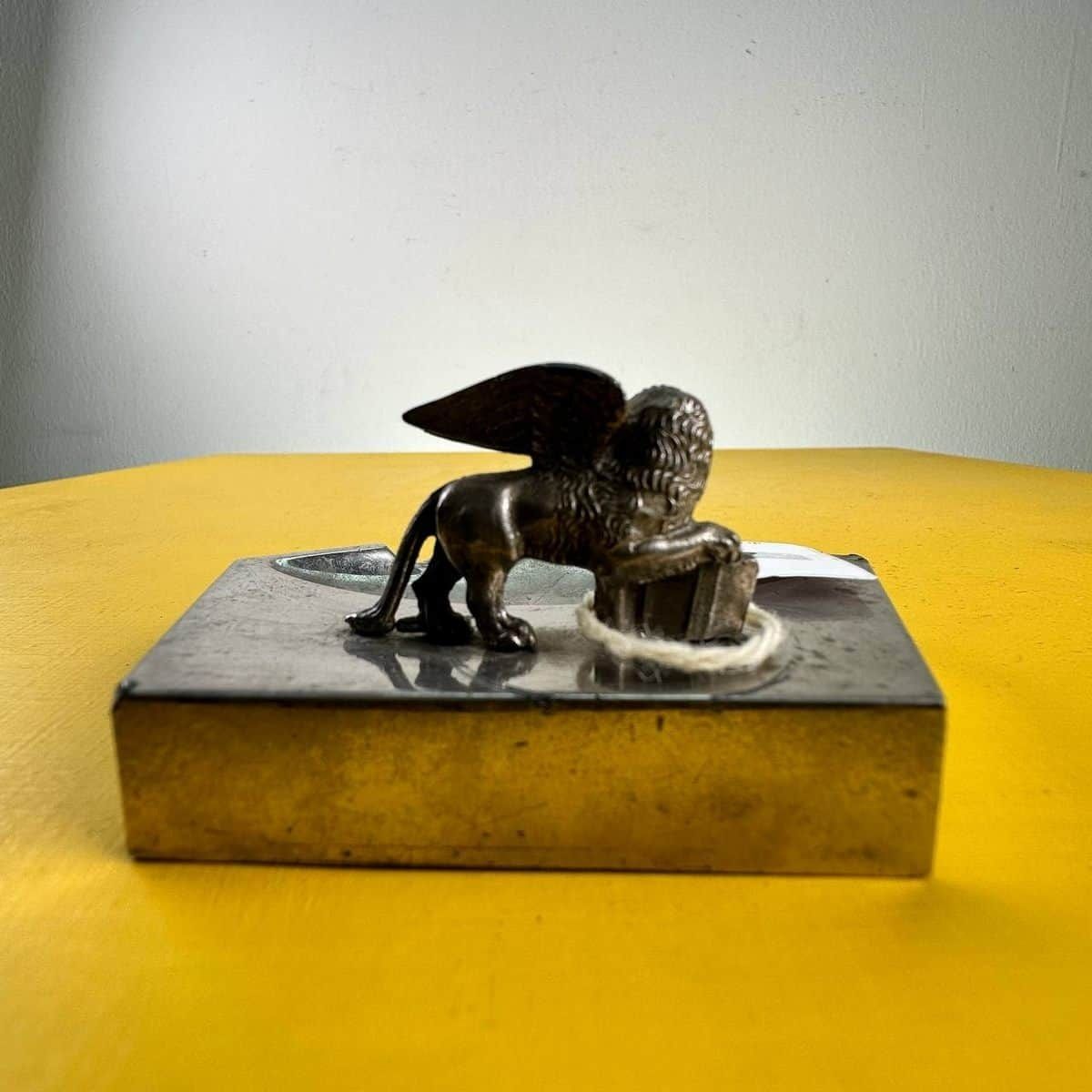 Vintage Metal Ashtray, Lion Of St Mark photo Home Decor