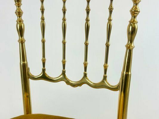 Mid Century Brass Chiavarine Chair Attributed To Giuseppe Gaetano Descalzi For Chiavari, 1960s photo Furniture