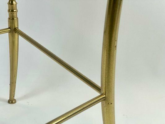 Mid Century Brass Chiavarine Chair Attributed To Giuseppe Gaetano Descalzi For Chiavari, 1960s photo vinterior