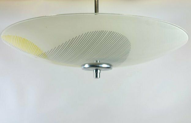 Mid Century Modern Umbrella Pendant Lamp From Napako, 1960s photo for sale