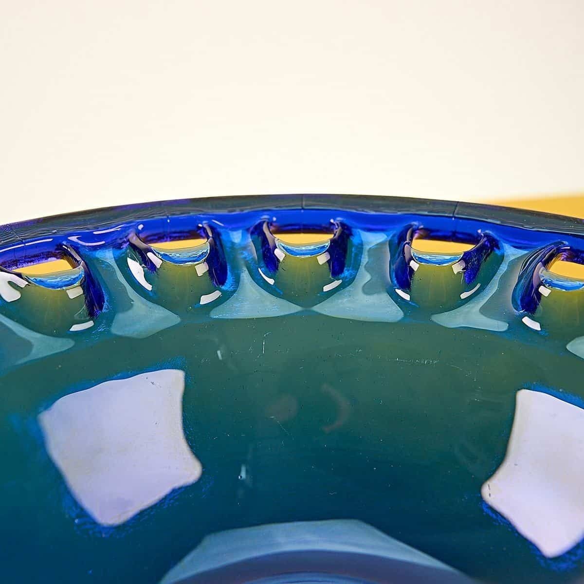Vintage Cobalt Blue Glass Centerpiece photo 67.0