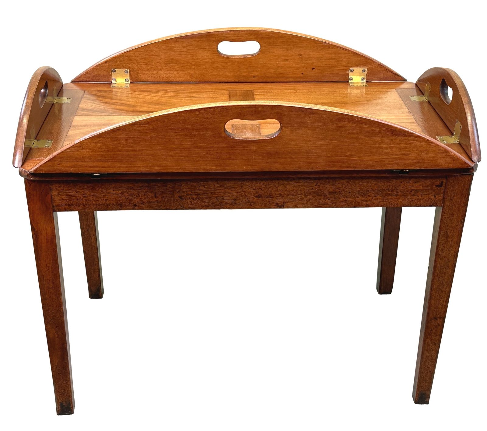 Mahogany Georgian Oval Butlers Tray On Stand photo vinterior