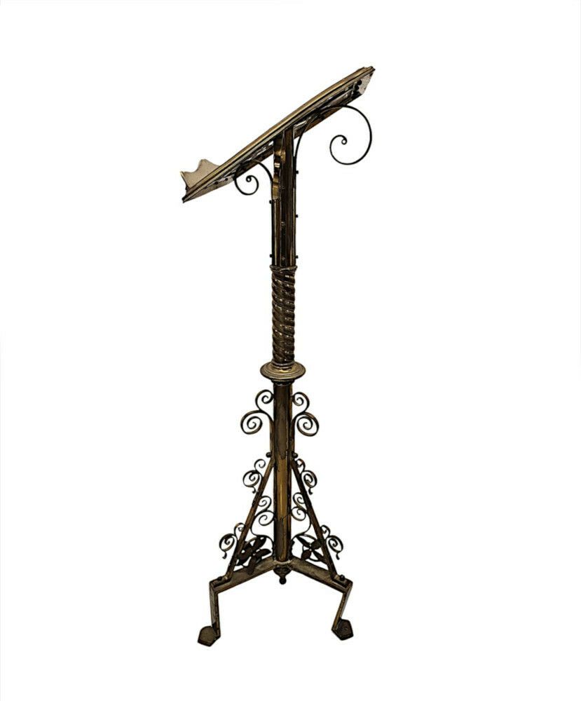 A Very Rare 19th Century Brass Church Lectern photo for sale