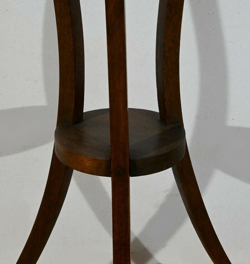 Small Mahogany Pedestal Table, Louis XVI Style – 1900 photo vinterior
