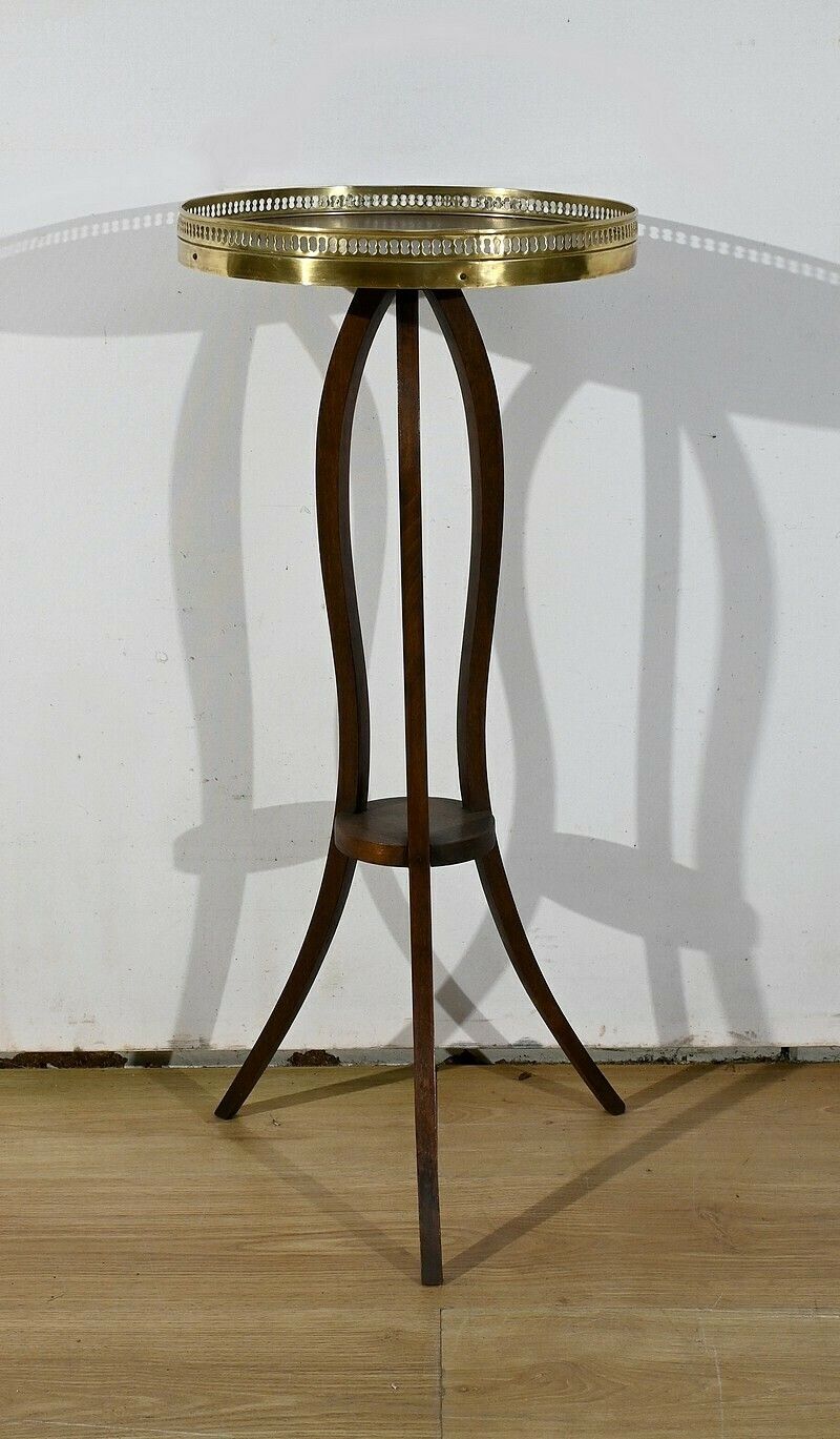 Furniture Small Mahogany Pedestal Table, Louis XVI Style – 1900 photo