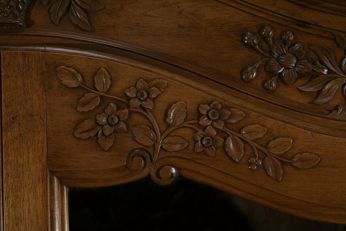 photo for sale Walnut Display Cabinet, Louis XV Style – Late 19th Century