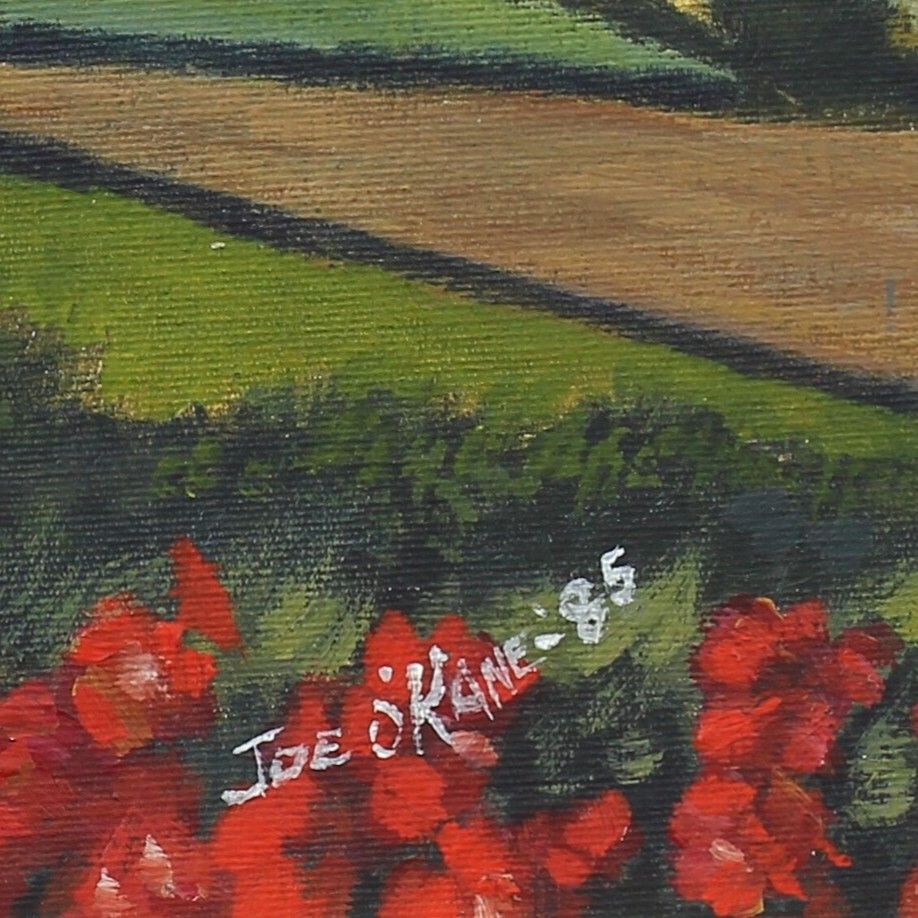 Oil On Canvas Board By Joe O'kane.  Subject Is Scrabo Hill. photo for sale