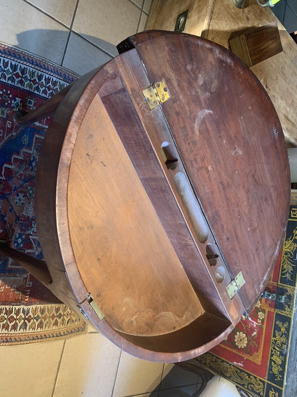 A Handsome George 11 Cuban Mahogany Triple Top Table photo 749.0