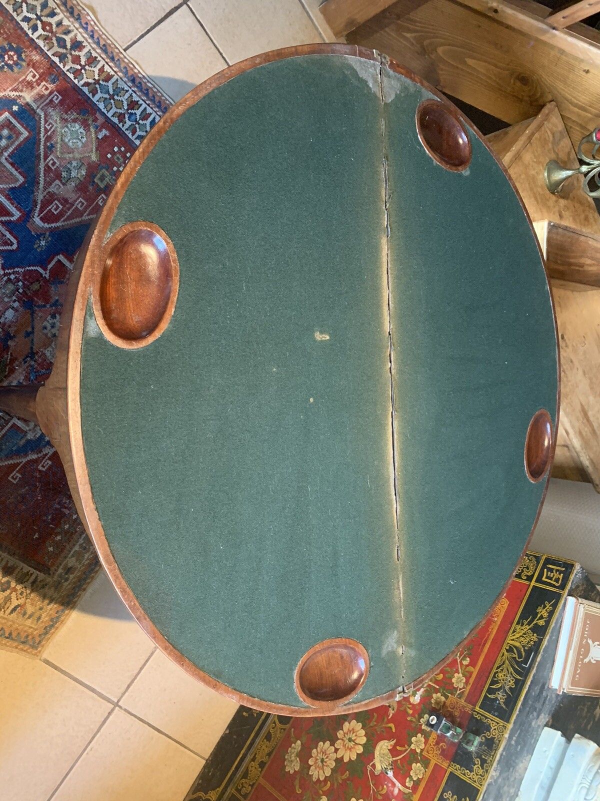 A Handsome George 11 Cuban Mahogany Triple Top Table photo vinterior