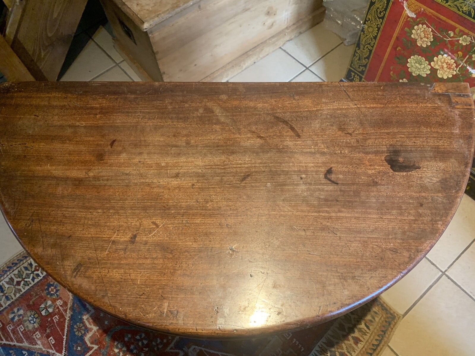 photo for sale A Handsome George 11 Cuban Mahogany Triple Top Table
