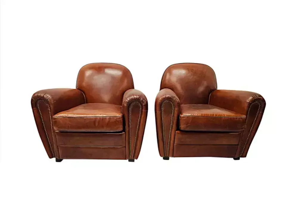 A Fabulous 1930's Design Leather Club Armchair photo furniture