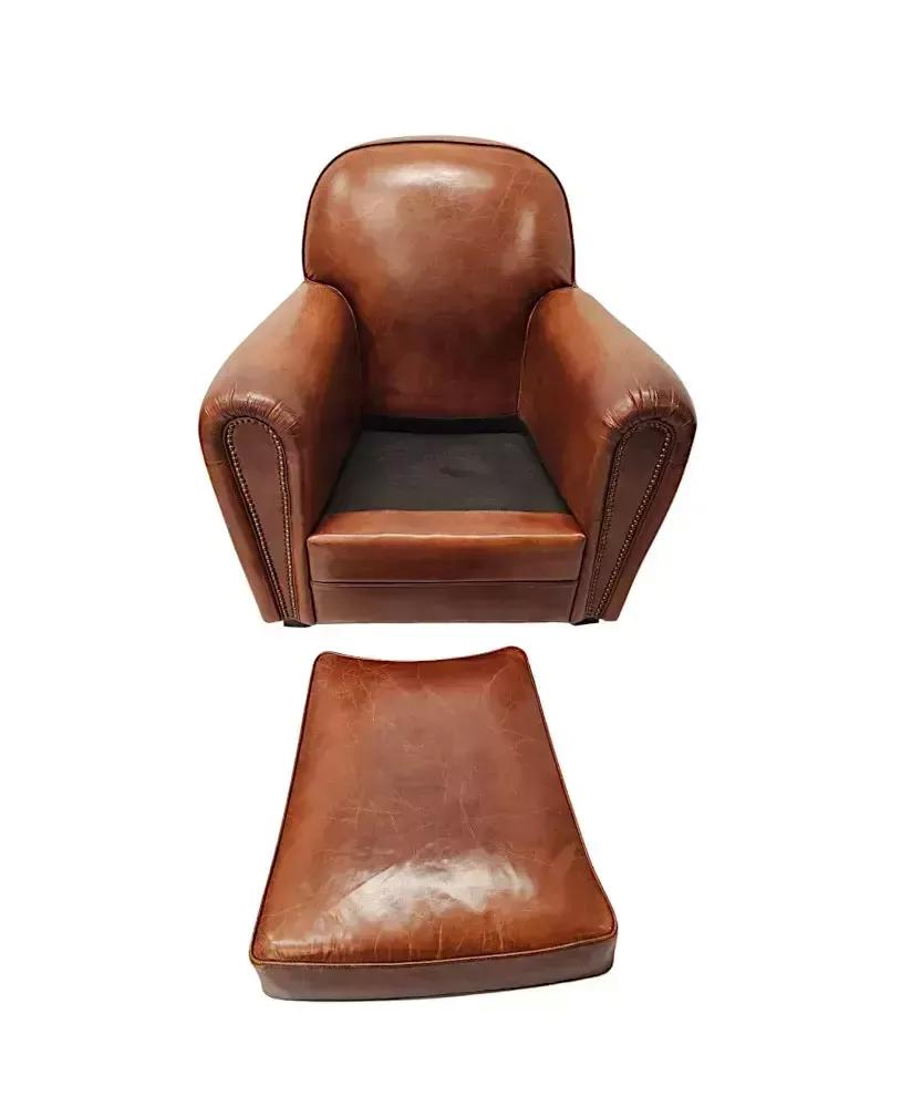 A Fabulous 1930's Design Leather Club Armchair photo 1409.105