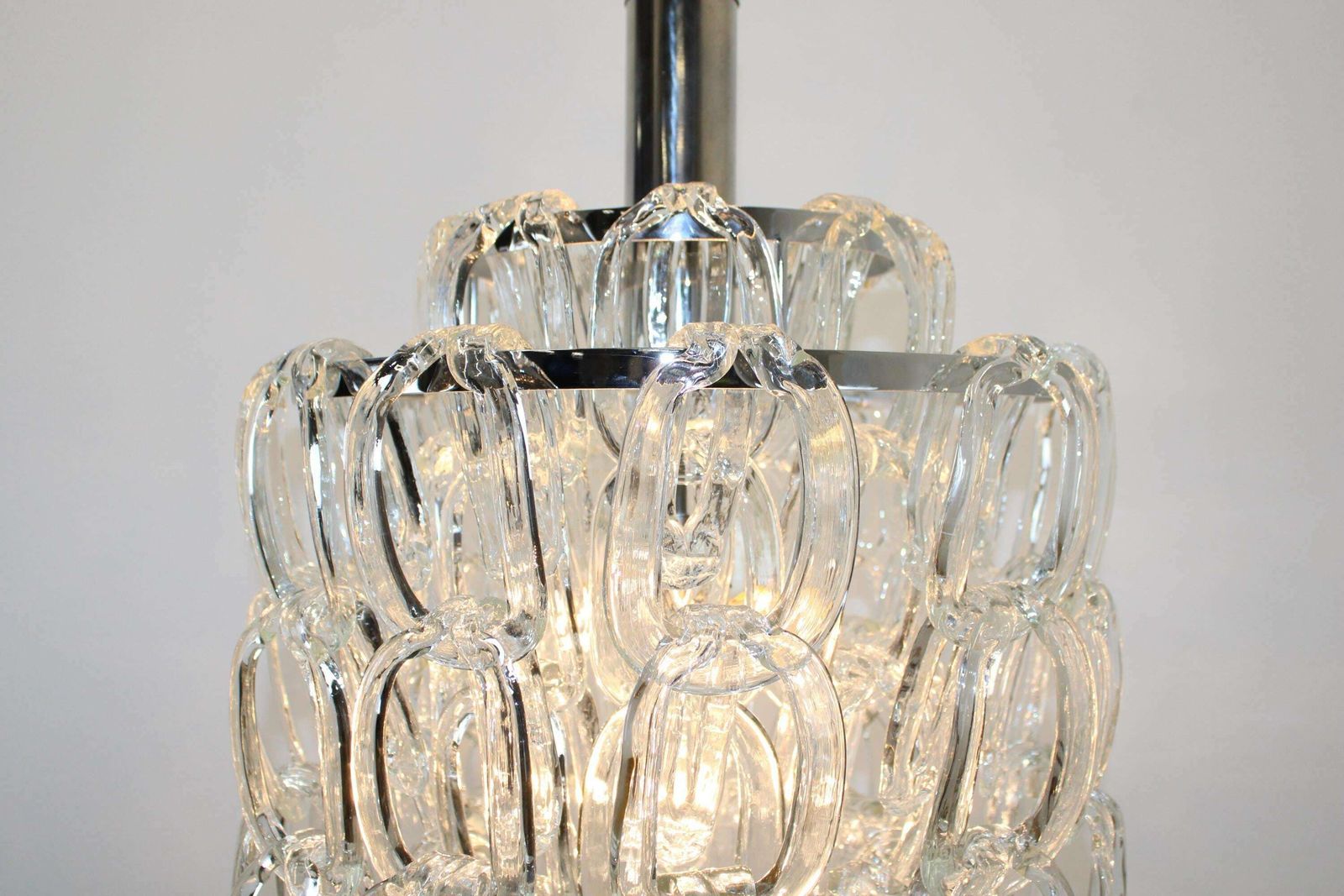 photo furniture Mid Century Murano Vistosi Chandelier By Angelo Mangiarotti /Italy 60s / Modern Murano Light / Pop Art Chandelier / Murano Glass Lamp