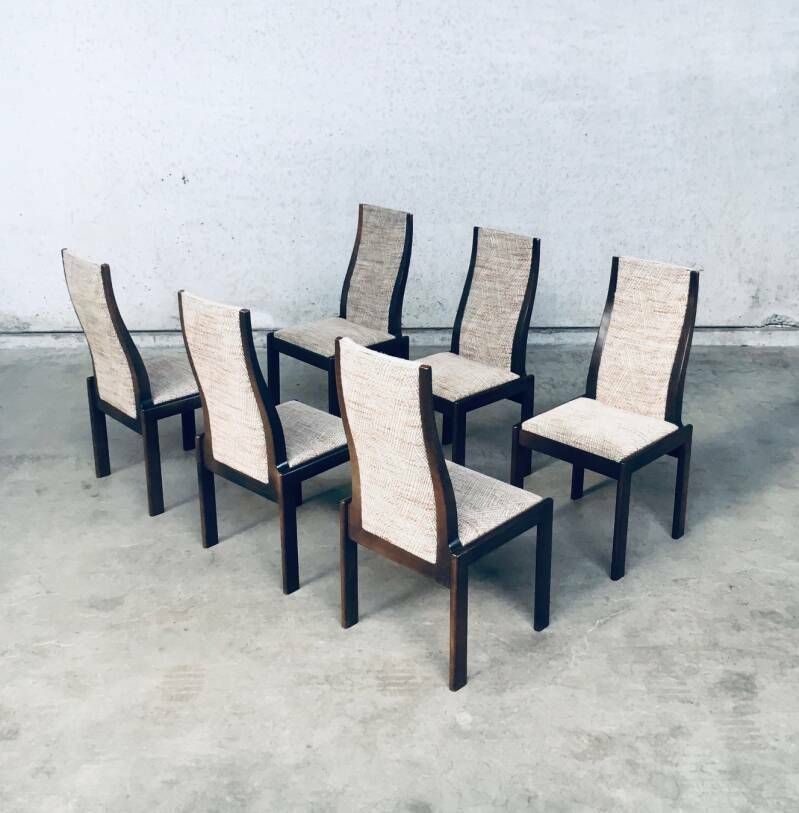 Stel Van 6 Postmoderne Italiaanse Design Eetkamerstoelen, Jaren 1970 photo Meubels