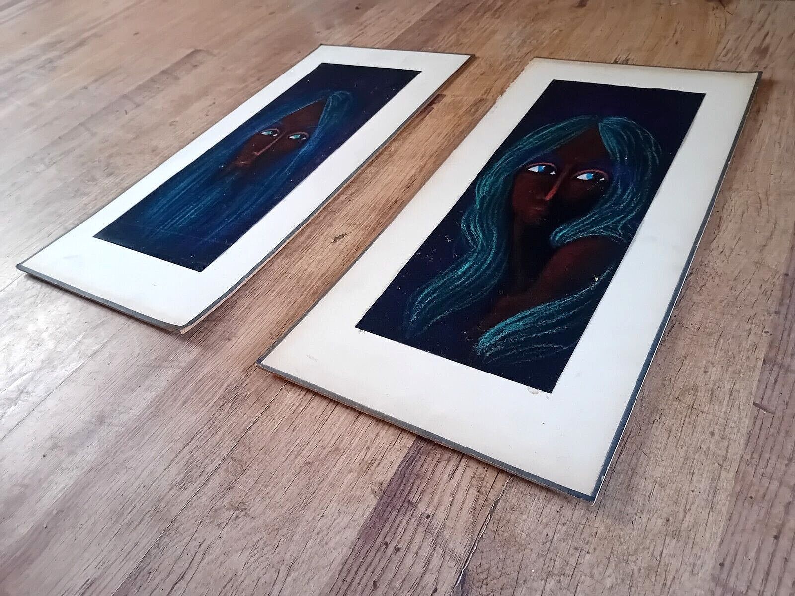 photo buy Delightful Pair Of Original 1960s Mid Century Portraits