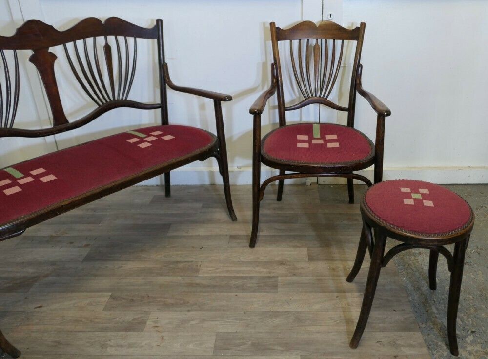 Very Rare Baumann Bentwood Salon Suite photo 1500.0