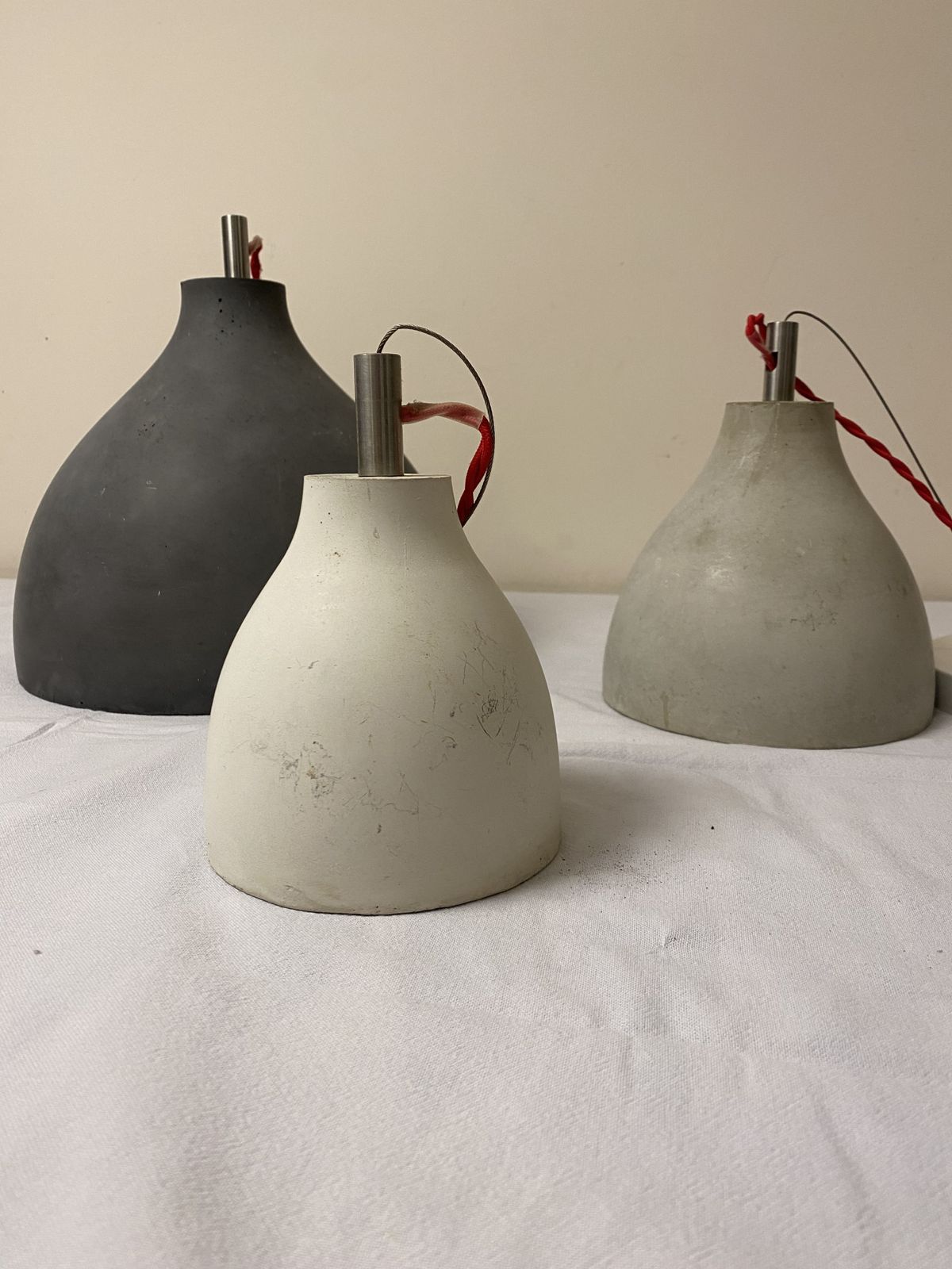 Concrete Lighting Pendant Cluster And Wall Lights By Benjamin Hubert For Decode photo furniture