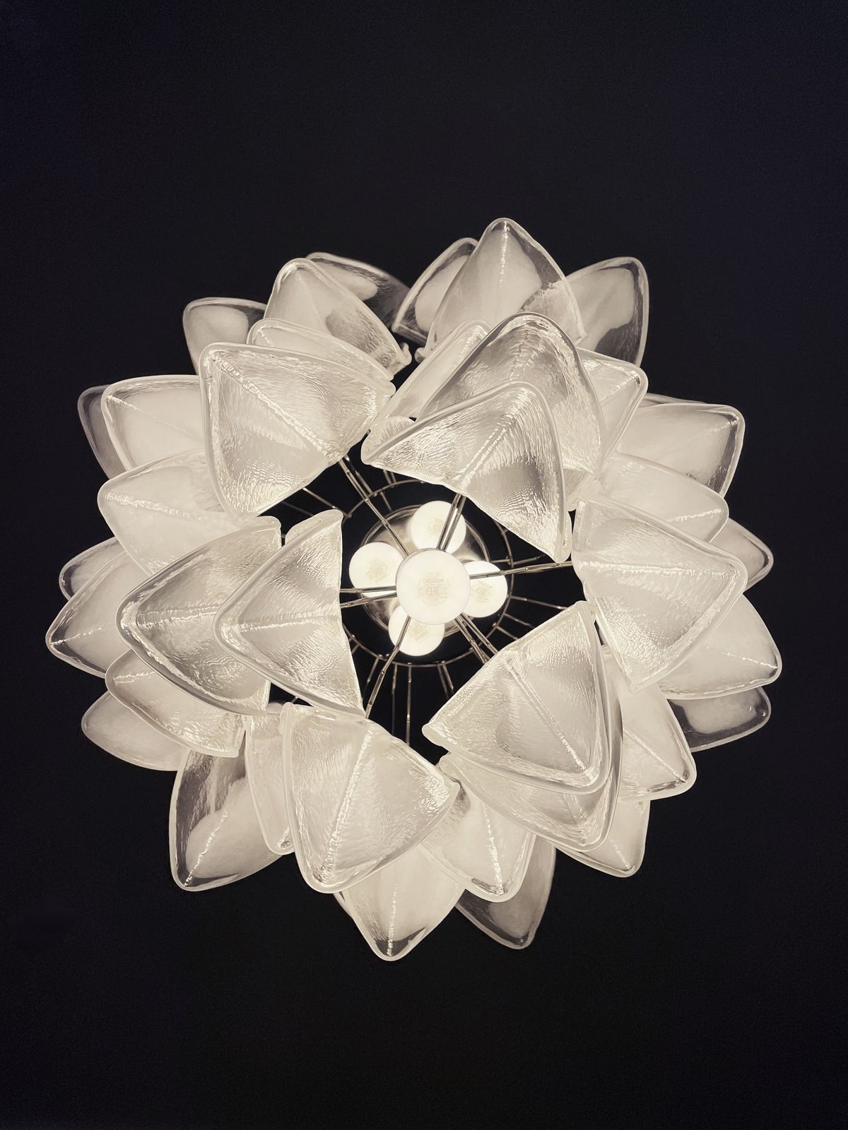 Italian Vintage Murano Chandelier   Mazzega   41 "Rondini" Glass photo furniture