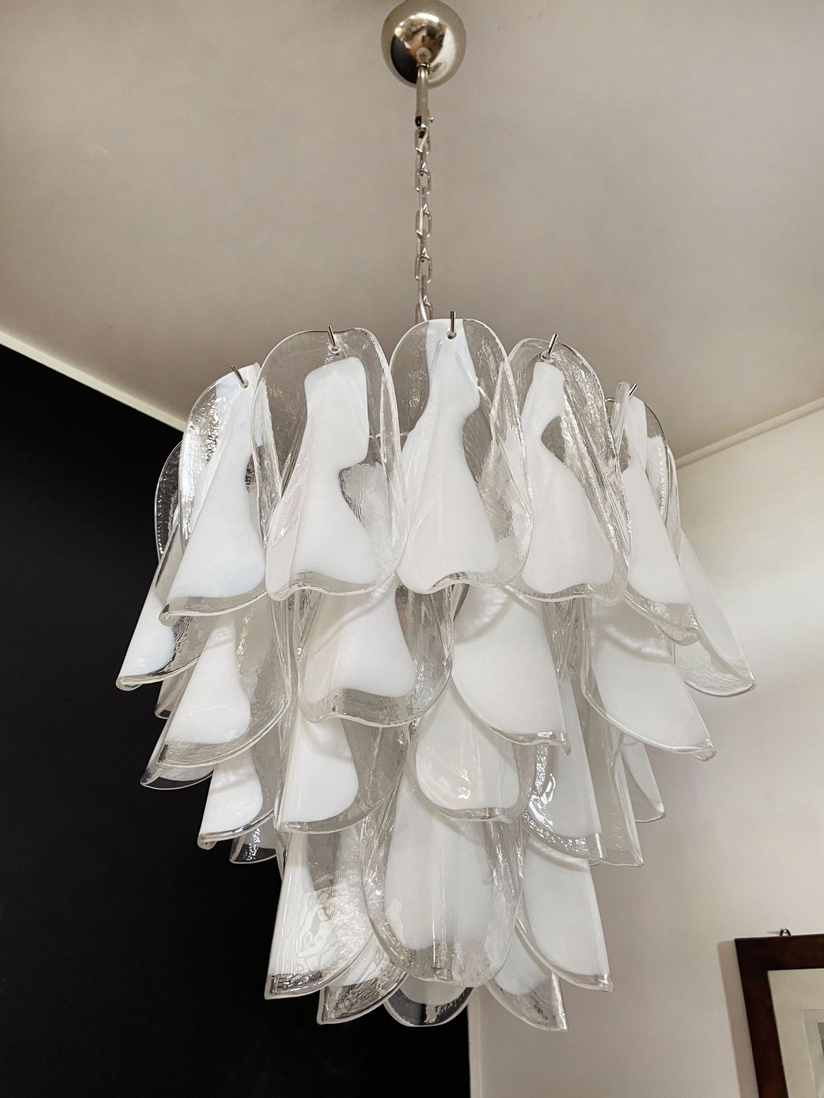 Italian Vintage Murano Chandelier   Mazzega   41 "Rondini" Glass photo vinterior