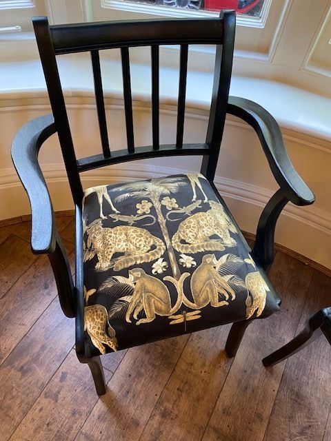 Animal Print Velvet Dining Chairs   Set Of 4/6 photo Furniture