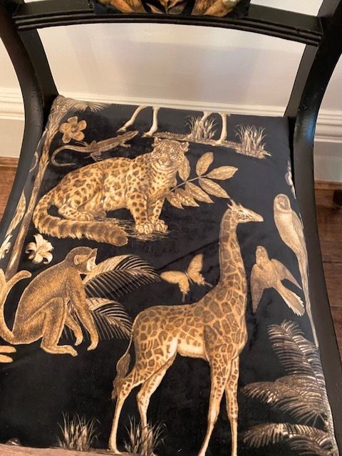 Animal Print Velvet Dining Chairs   Set Of 4/6 photo 600.0