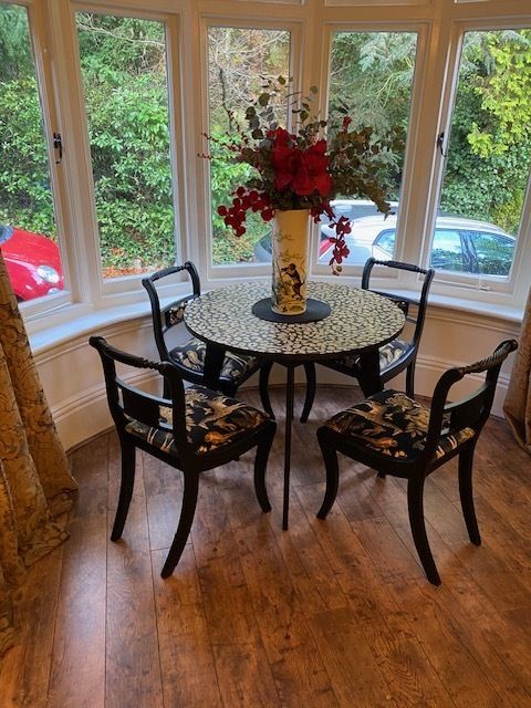 Animal Print Velvet Dining Chairs   Set Of 4/6 photo vinterior