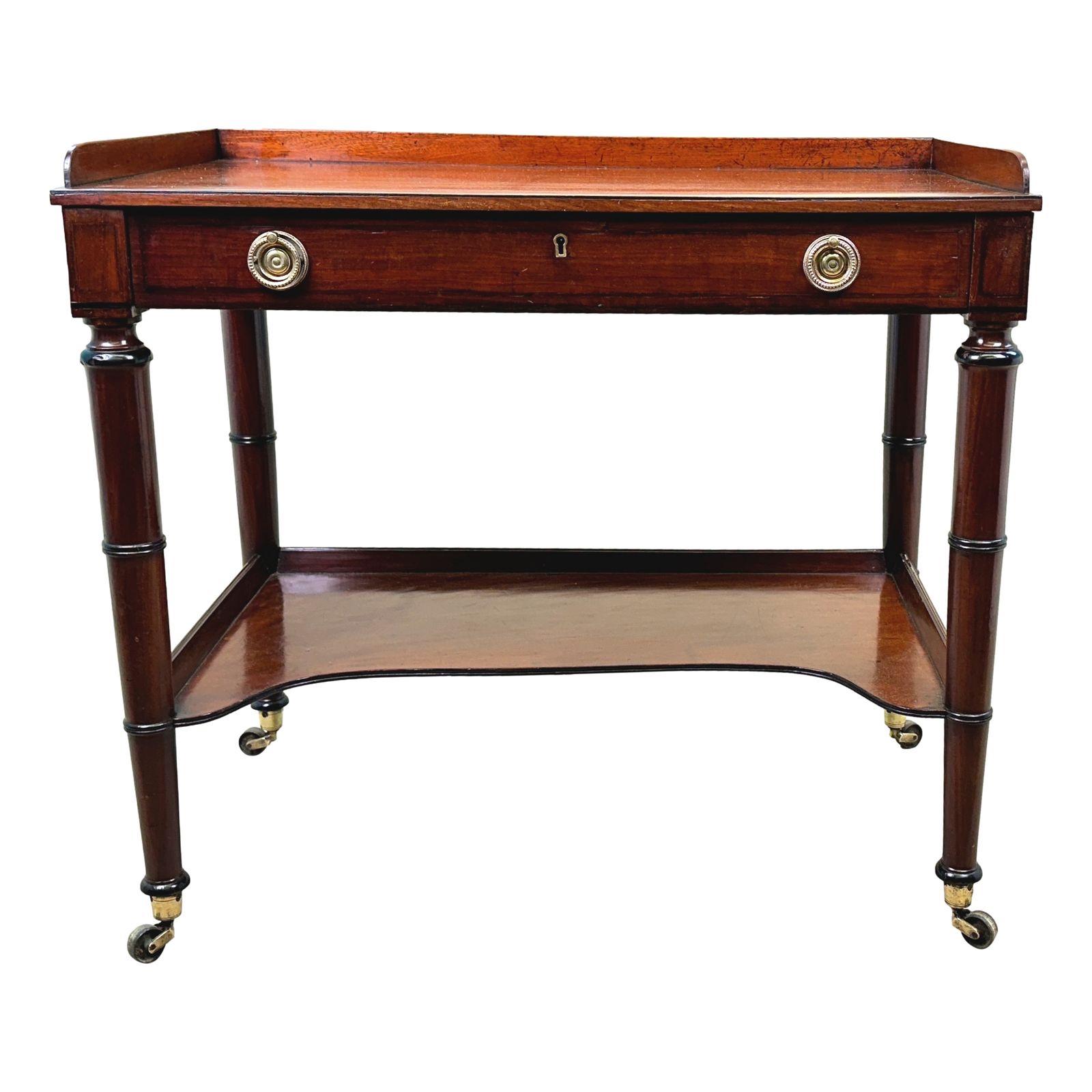 Furniture Georgian 19th Century Mahogany Dressing Table (England, Circa 1800) photo