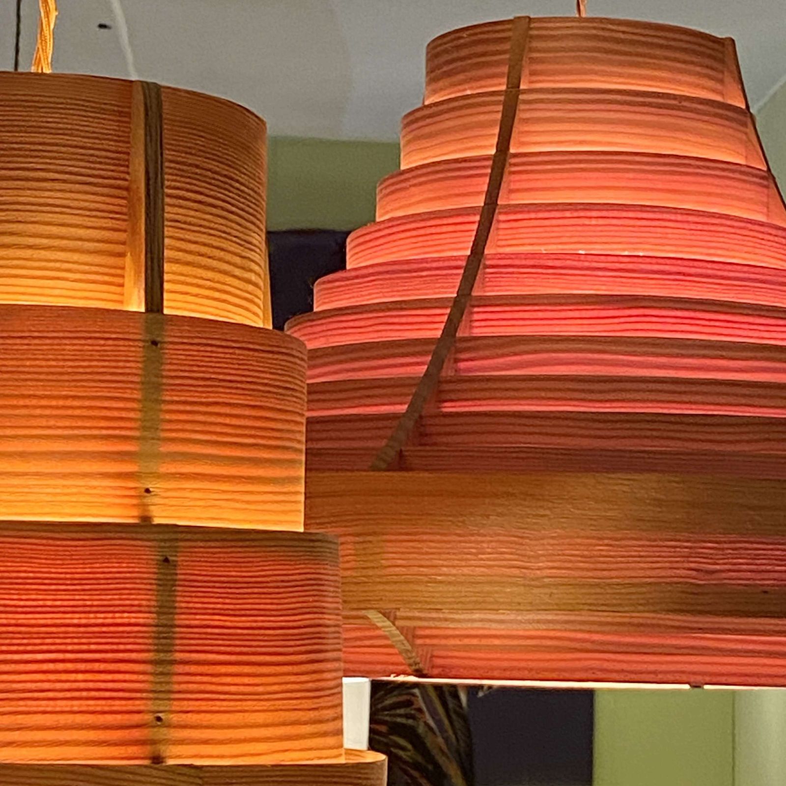 Groupe Of Large Hans Agne Jacobsson Plywood Lamps photo 5500.0
