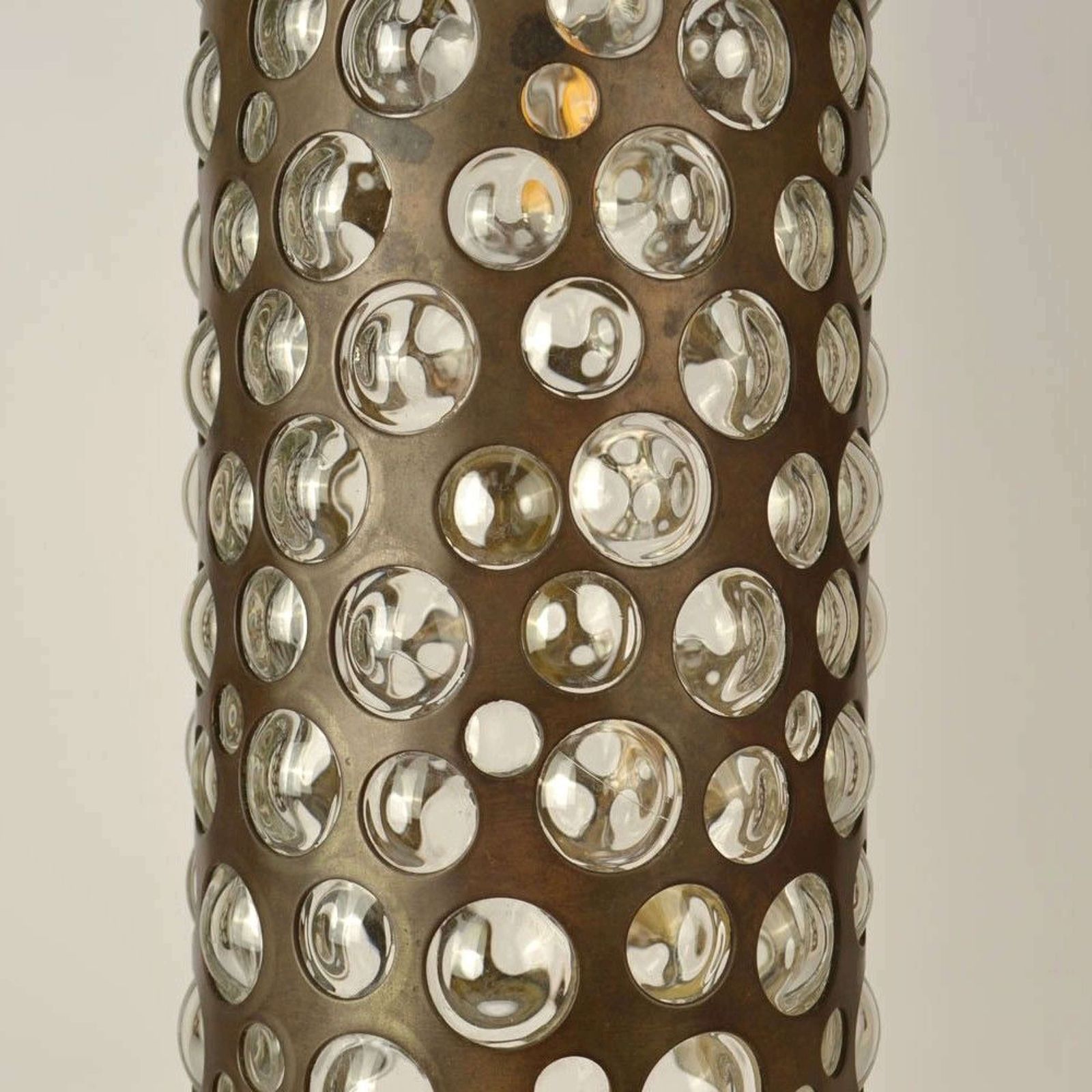 photo for sale Pendant Lamps By Rupert Nikoll, Vienna, 1950's In Brass & Blown Glass