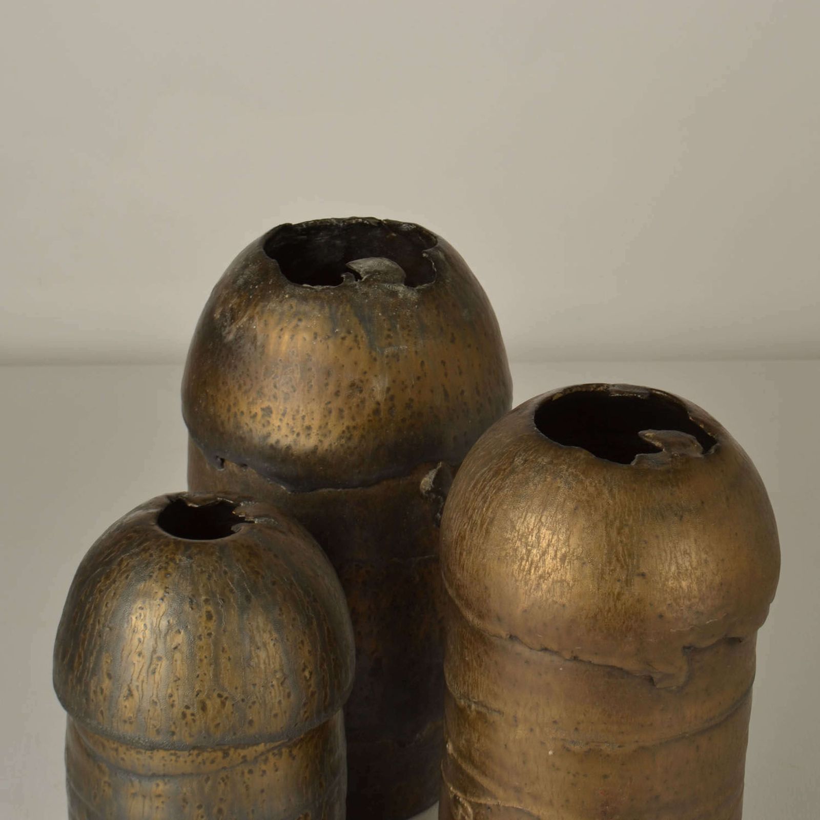 Group Of Bronze Ceramic Vases By Jaan Mobach photo 1450.0
