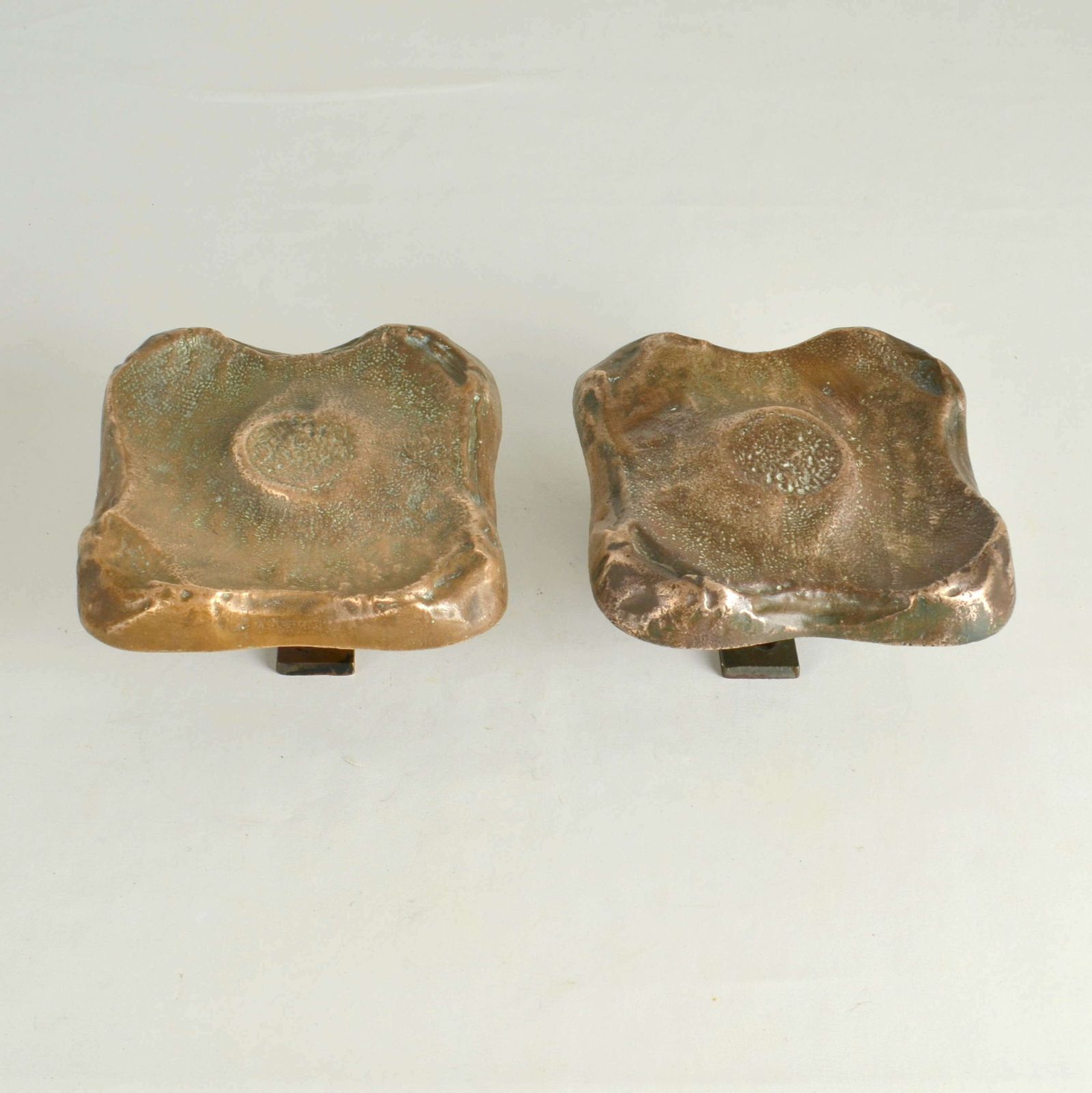 Architectural Pair Of Bronze Square Push Pull Door Handles With Letter photo Home Fixtures