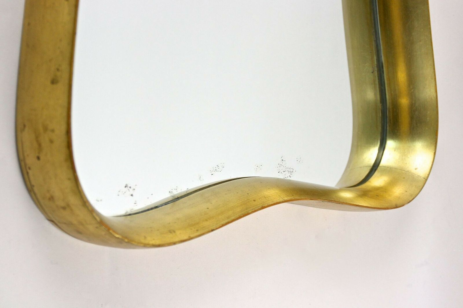 20th Century Modernist Gilt Wall Mirror Attributed To Max Welz, Austria Ca.1940s photo 1680.0