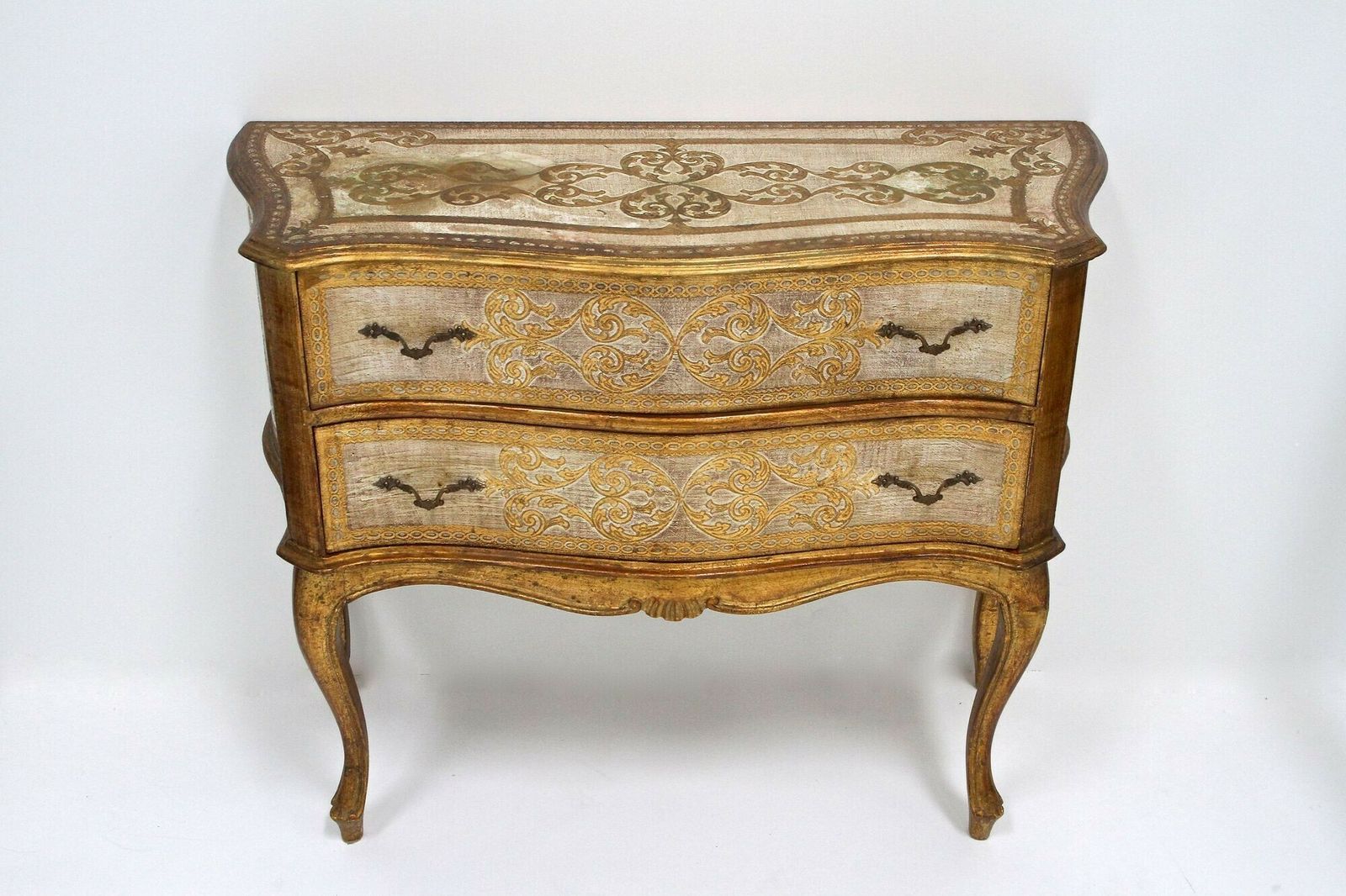 18th Century Style Venetian Serpentine Commode/ Chest Of Drawers, It Ca. 1940 photo for sale