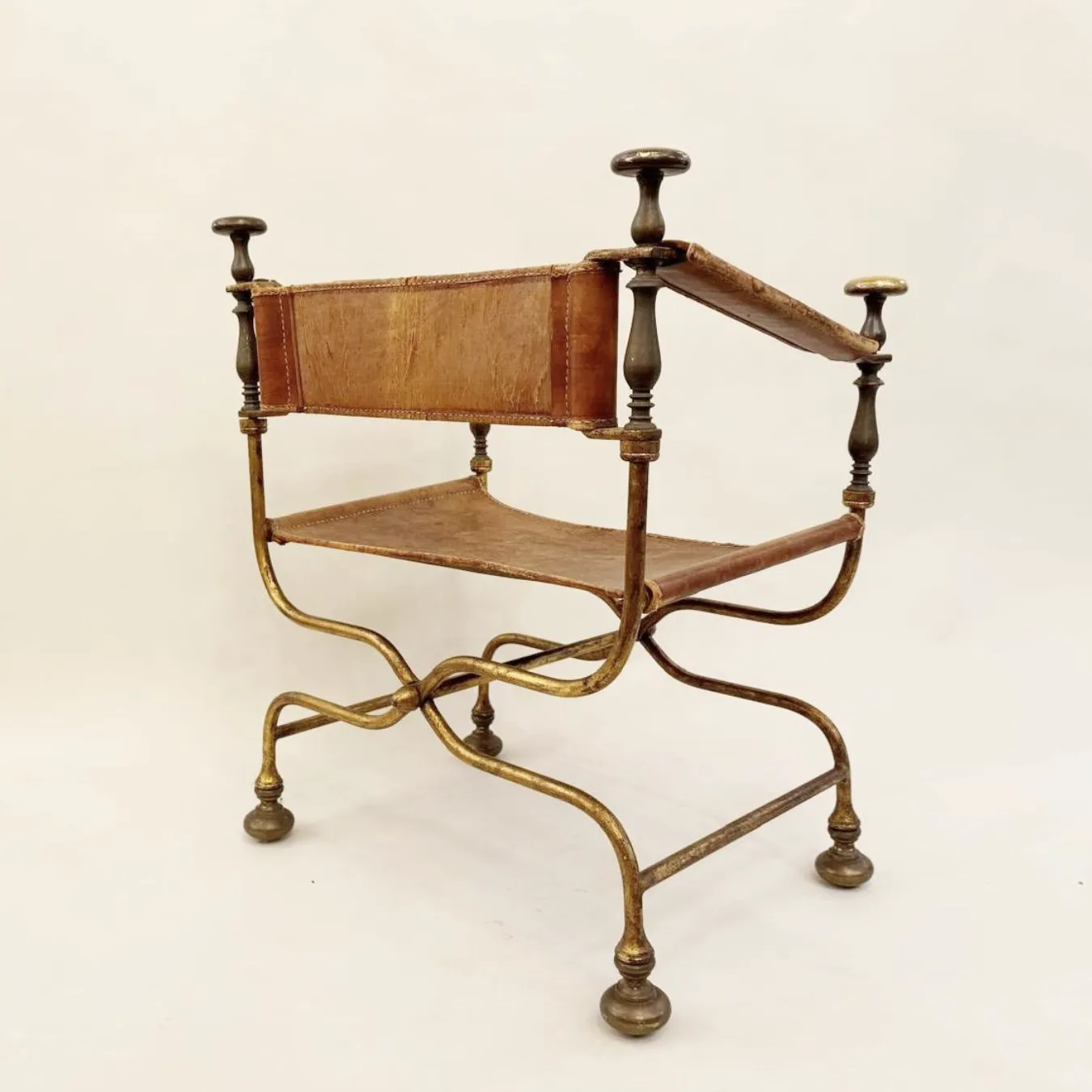 Curule Armchair, Circa 1940, 1940s photo for sale