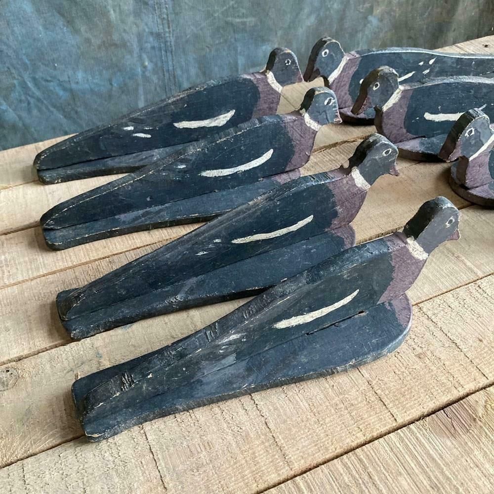Naive Wooden Pigeon Decoys, 1930s photo furniture
