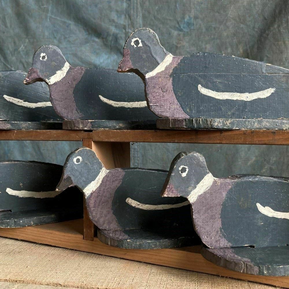 Naive Wooden Pigeon Decoys, 1930s photo for sale