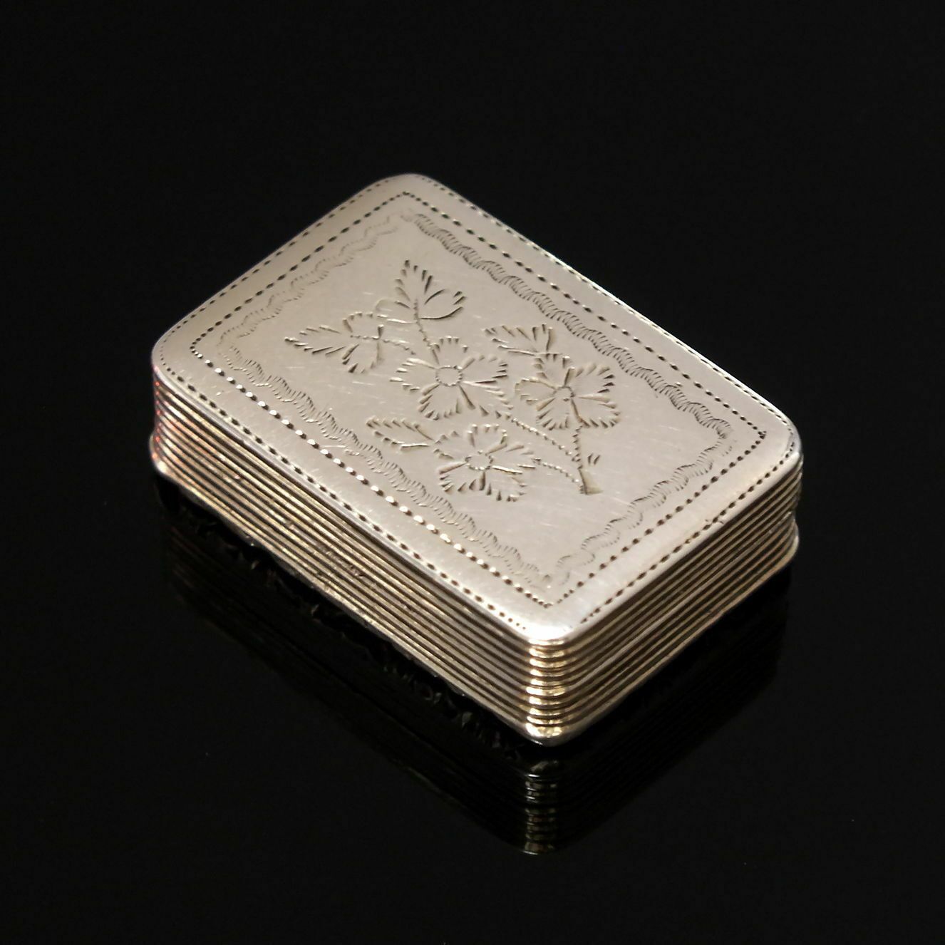 Georgian Silver Vinaigrette By Thomas Shaw Birmingham 1829 photo vinterior
