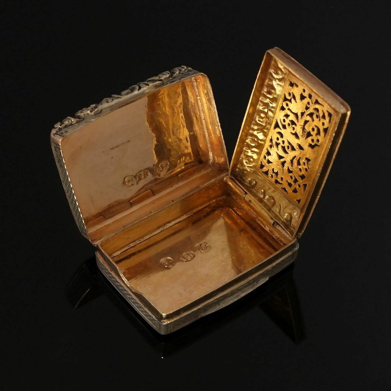 Rare Georgian Silver Vinaigrette By John Bettridge Birmingham 1828