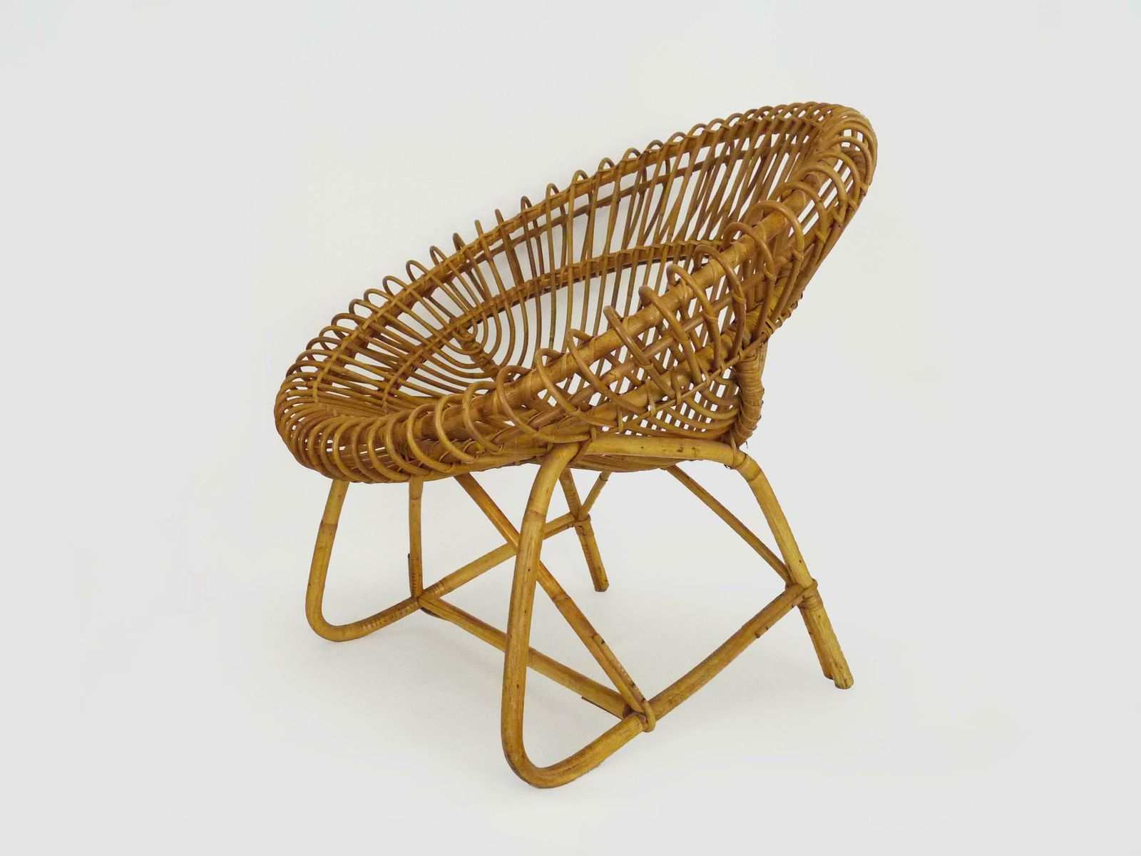 Magnificent Vintage Rattan Armchair From The 60s