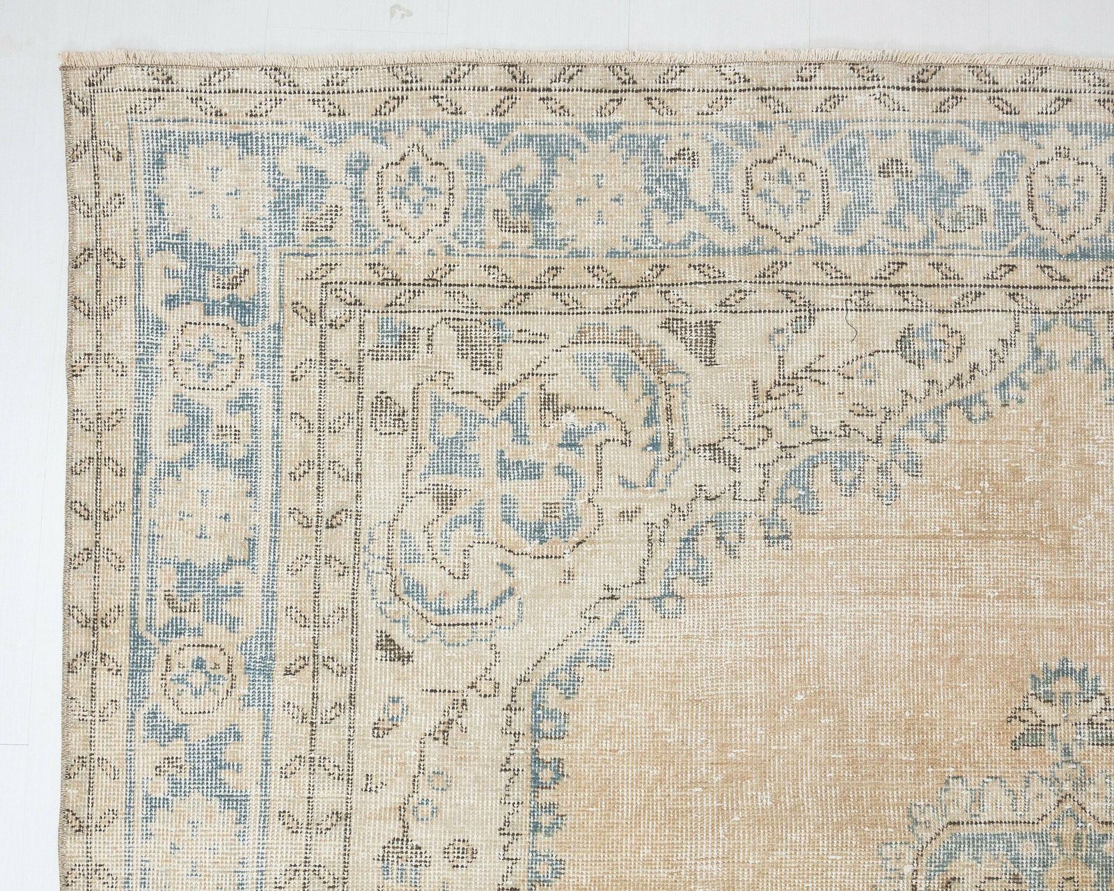 6.9 X 11.2 Vintage Rug, Muted Oushak Rug, Turkish Rug, Naturel Rug, Anatolian Rug, Oversized Rug, Area Rug, Antique Handmade Rug, Sku: A4069 photo vintage