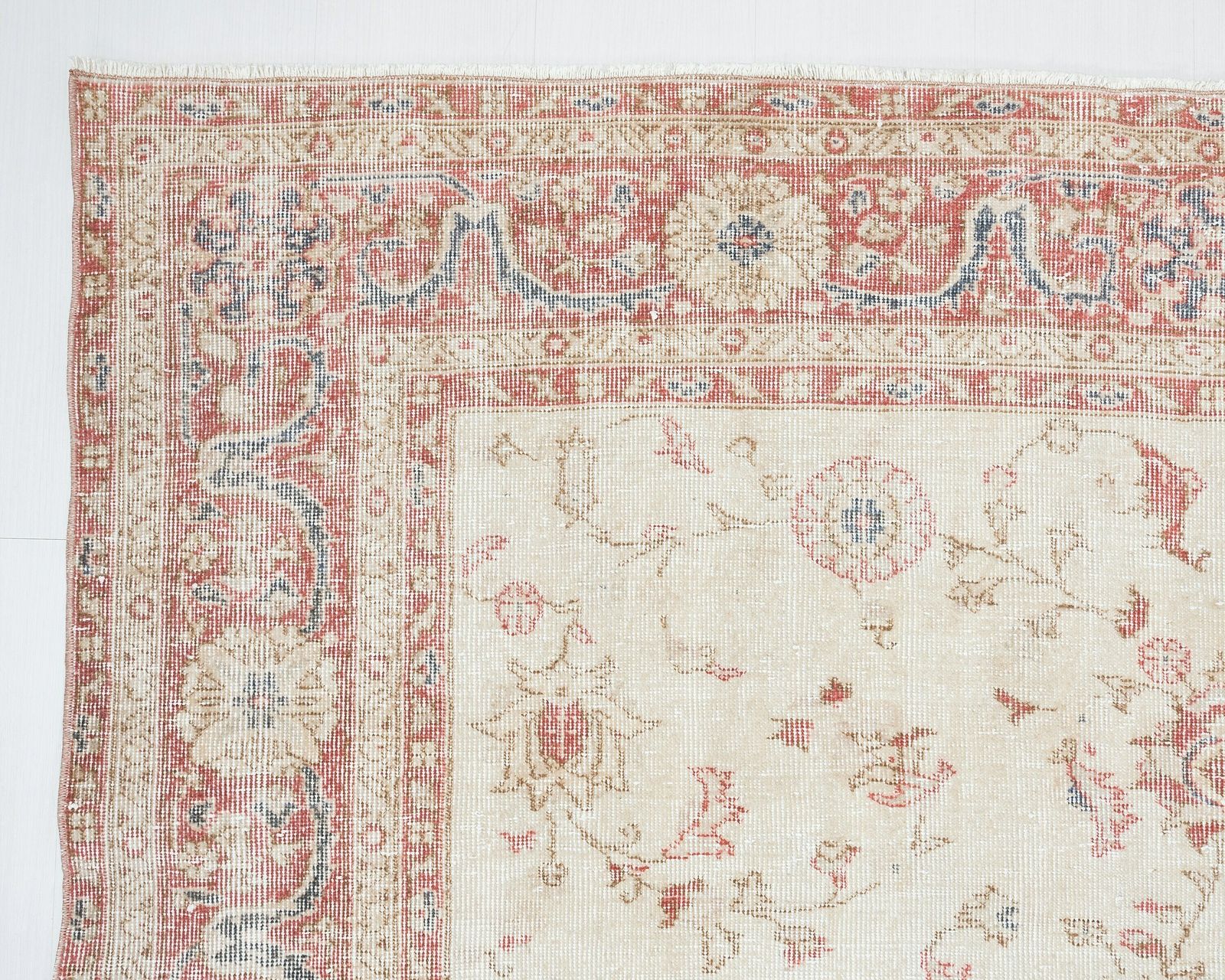 7x10 Vintage Rug, Antique Rug, Turkish Rug, Unique Area Rug, Floral Rug, Living Room Rug, Handmade Rug, Faded Rug, Handknotted Rug,Sk: A4355 photo vintage