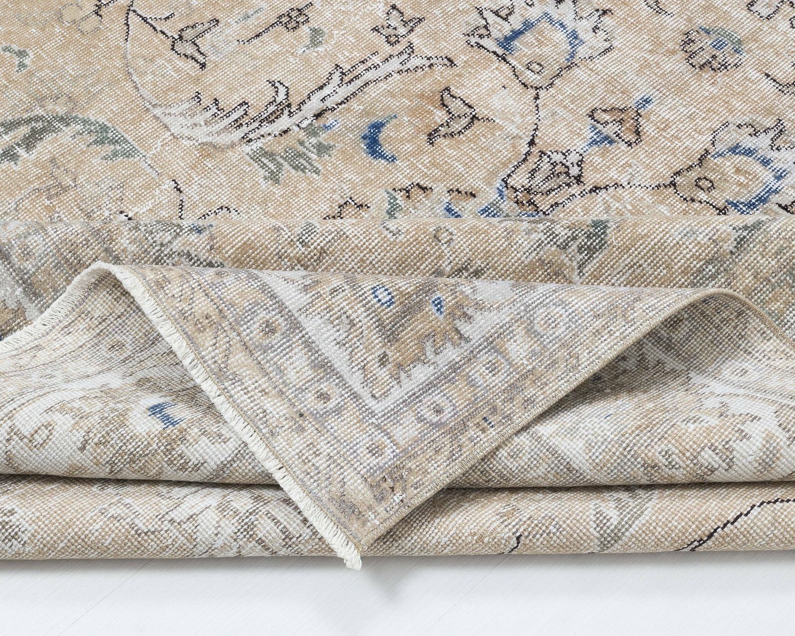 photo furniture 7x11 Vintage Rug, Unique Turkish Rug, Low Pile Rug, Oushak Rug, Anatolian Rug,Old Rug, Handmade Rug, Living Room Rug, Antique Rug, Muted Rug