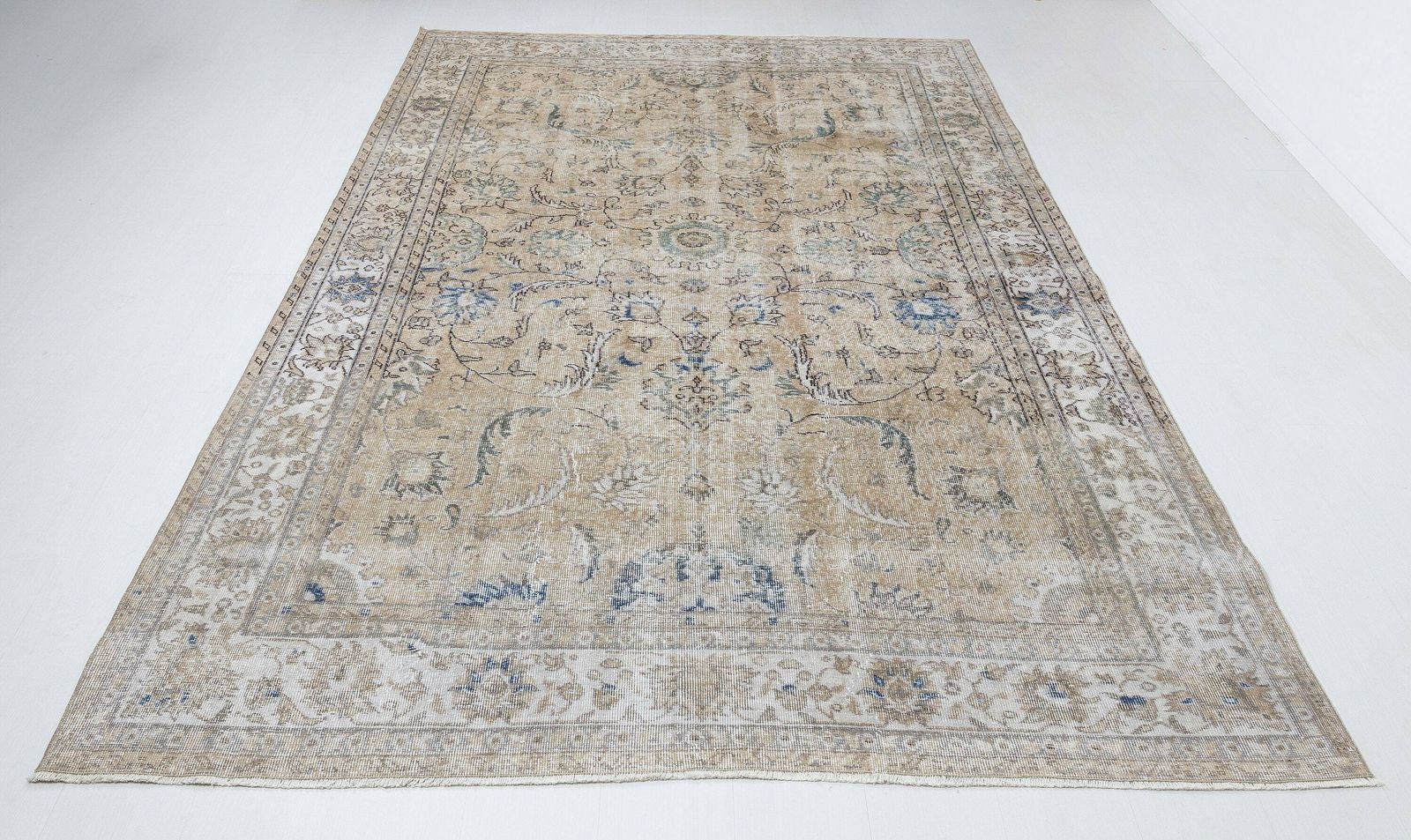 photo for sale 7x11 Vintage Rug, Unique Turkish Rug, Low Pile Rug, Oushak Rug, Anatolian Rug,Old Rug, Handmade Rug, Living Room Rug, Antique Rug, Muted Rug