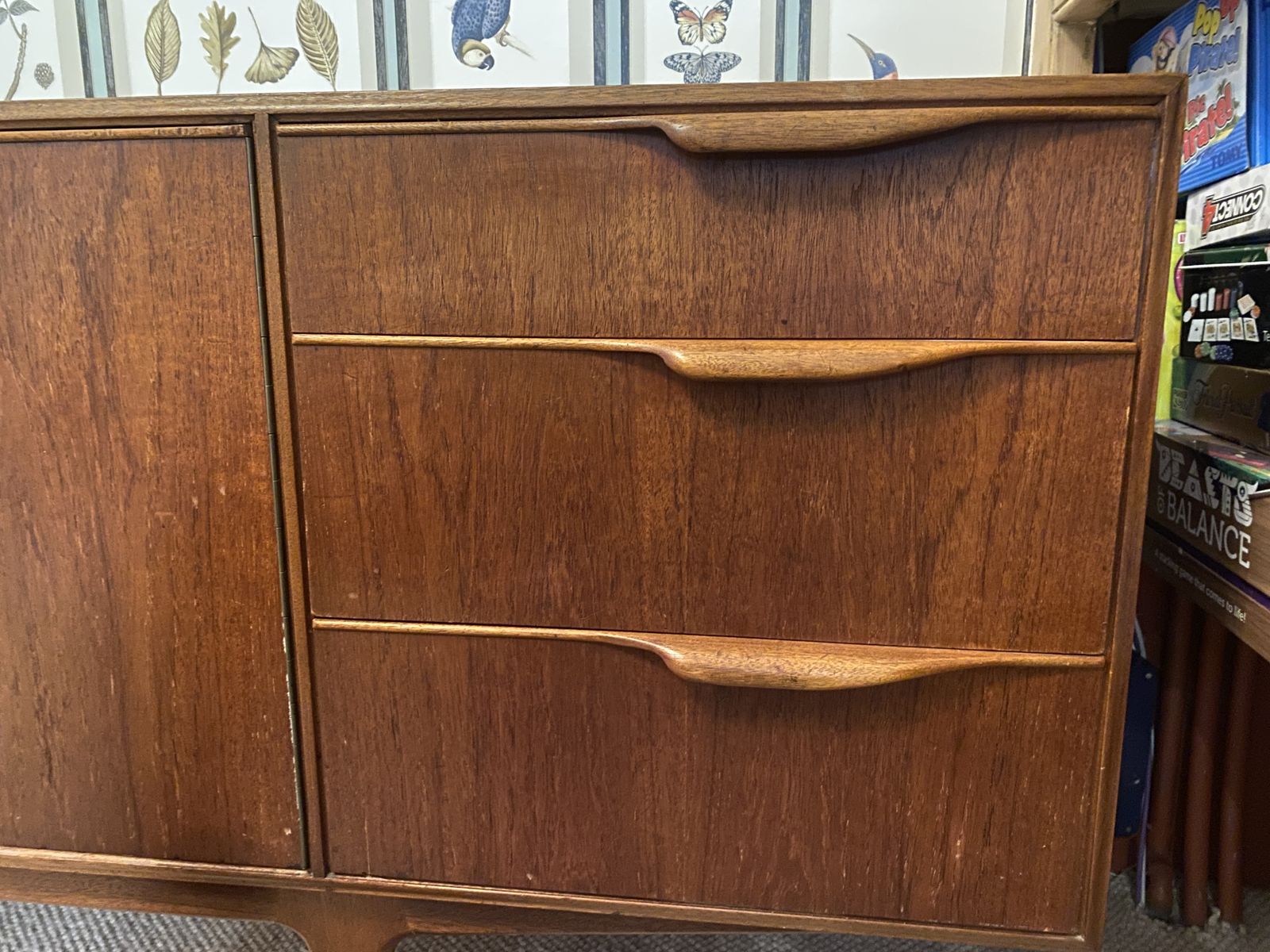 photo furniture A H McIntosh Mid Century Teak Sideboard   Early Thistle Logo   Vintage 60s