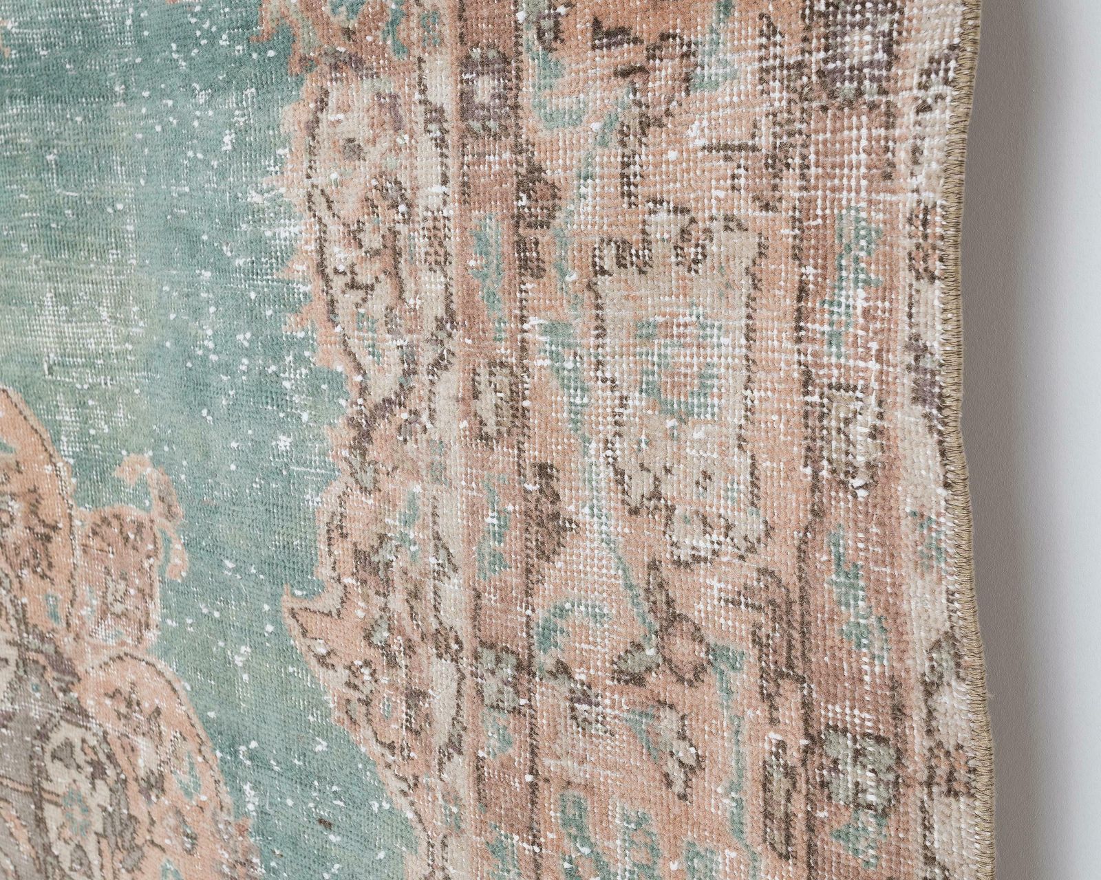 Green Vintage Rug, 7x10 Turkish Rug, Area Rug, İnterior Rug, Living Room Rug, Handmade Rug, Oversized Rug, Oushak Rug,Mid Century Rug, A4514 photo 1065.0